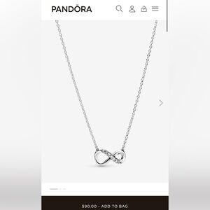Pandora Silver Infinity Necklace